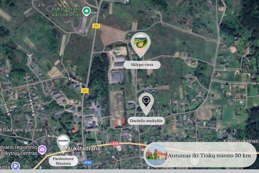 Parduodamas  sklypas Skrebės g., Aukštadvario mstl., Trakų r. sav., 18.41 a ploto 21