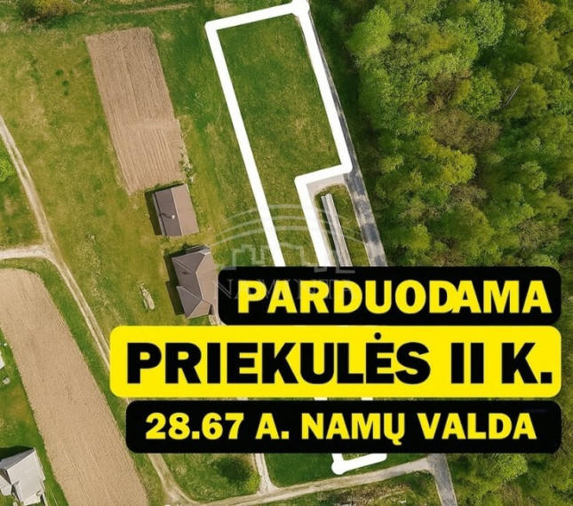 Parduodamas  sklypas Priekulės II k., Klaipėdos r. sav., 28 a ploto 1