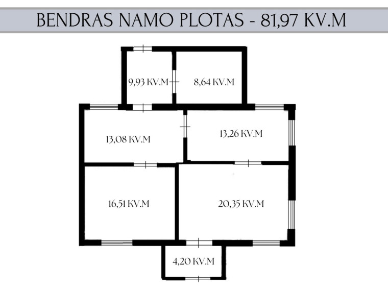 Parduodamas namas Liepų g., Lieponių k., Trakų r. sav., 81.97 m2 ploto, 1 aukštai 30