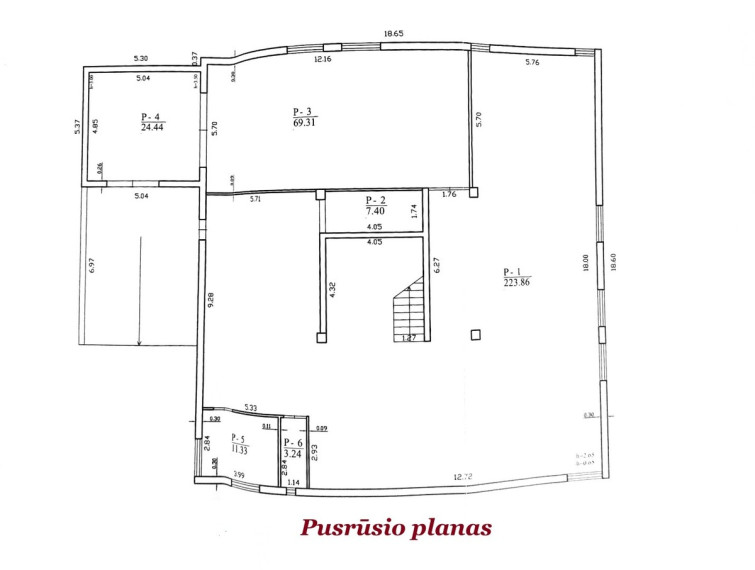 Parduodamos administracinės, gamybinės, kitos paskirties, paslaugų, prekybos patalpos Telšių g., Naujininkai, Vilniaus m., Vilniaus m. sav., 938.85 m2 ploto 28