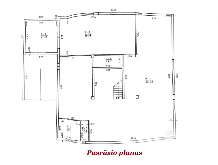 Nuomojamos administracinės, gamybinės, kitos paskirties, paslaugų, prekybos patalpos Telšių g., Naujininkai, Vilniaus m., Vilniaus m. sav., 938.85 m2 ploto 27