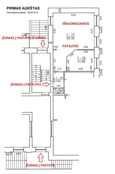 Nuomojamos  patalpos Bijūnų g., Centras, Klaipėdos m., Klaipėdos m. sav., 57 m2 ploto 10