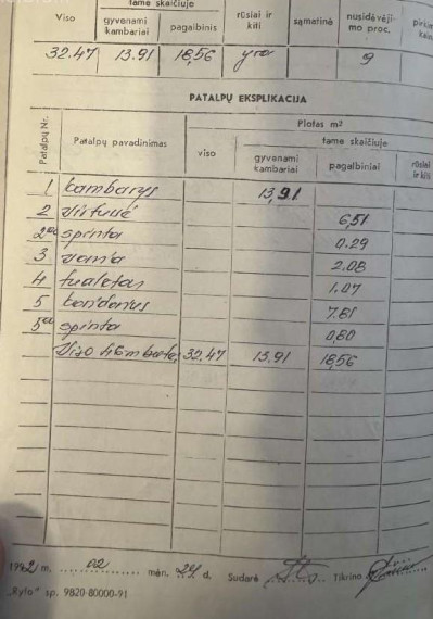 Parduodamas butas Statybininkų pr., Naujakiemis, Klaipėdos m., Klaipėdos m. sav., 32 m² ploto 1 kambarys 3