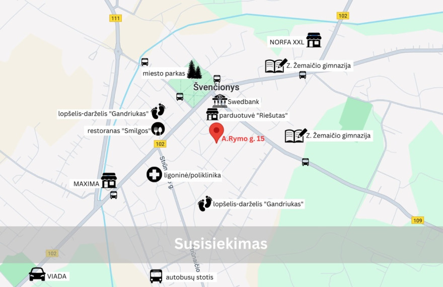 Parduodamas butas A. Rymo g., Švenčionių m., Švenčionių r. sav., 56.39 m2 ploto, 3 kambariai 18