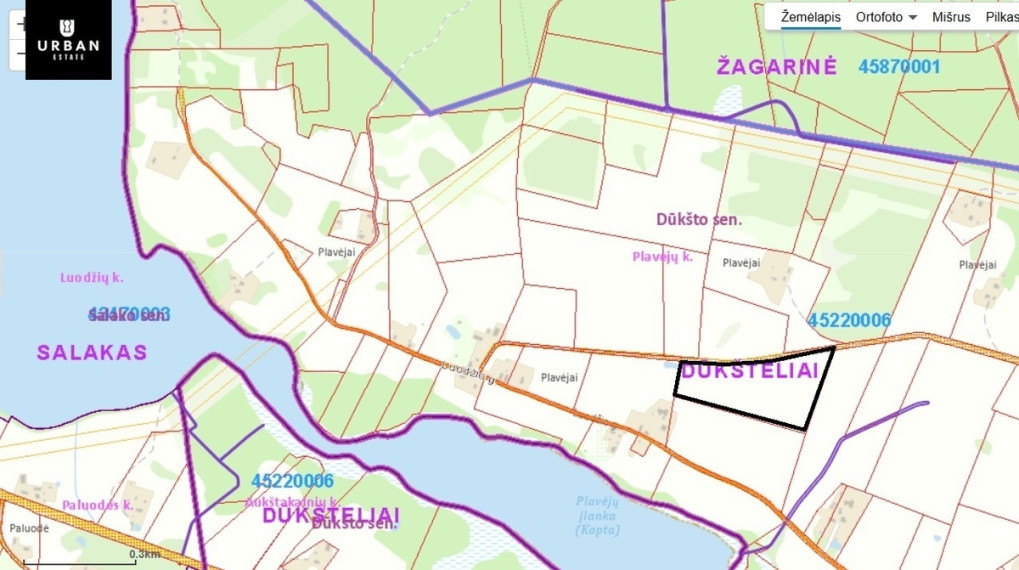Parduodami sklypai Plavėjų k. Dūkšto sen. Ignalinos r. 11,45 ha. ploto žemės ūkio 2
