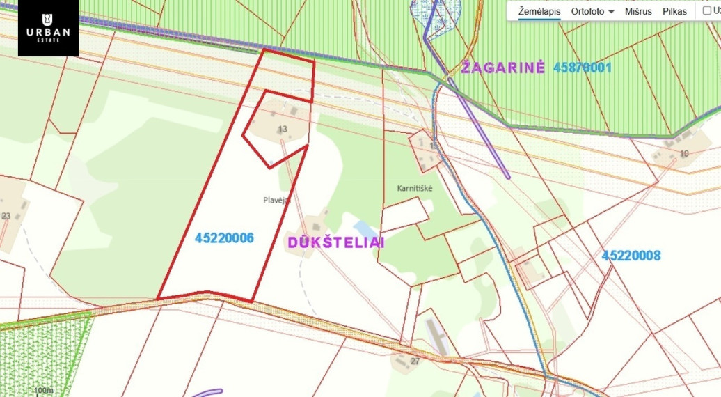 Parduodami sklypai Plavėjų k. Dūkšto sen. Ignalinos r. 11,45 ha. ploto žemės ūkio 4