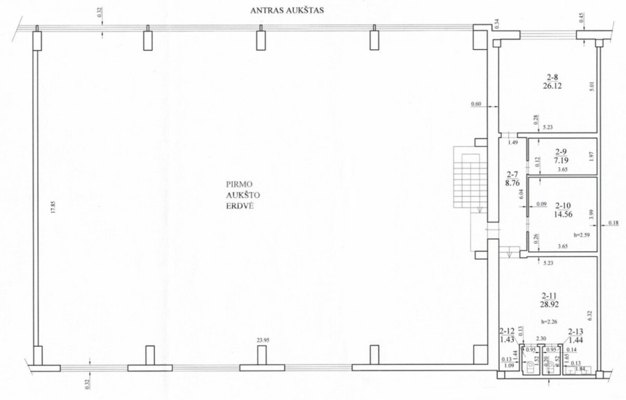 Parduodamos  patalpos Nuklono g., Dainiai, Šiaulių m., Šiaulių m. sav., 601.07 m2 ploto 7