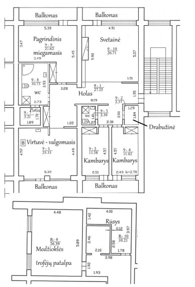 Parduodamas butas Kiškių g., Vičiūnai, Kauno m., Kauno m. sav., 180 m2 ploto, 5 kambariai 40
