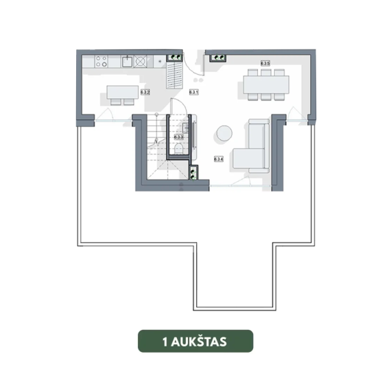 Parduodamas butas Varpo g., Žaliakalnis, Kauno m., Kauno m. sav., 75.40 m² ploto 4 kambariai 7