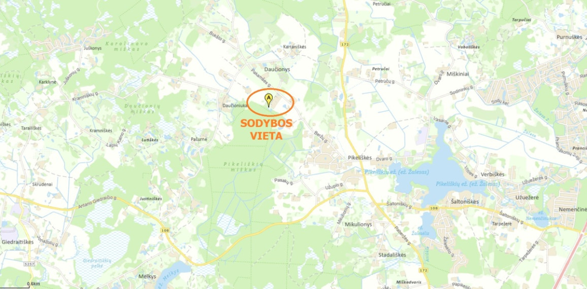 Parduodamas  sklypas Pikeliškių g., Daučionių k., Vilniaus r. sav., 140 a ploto 14
