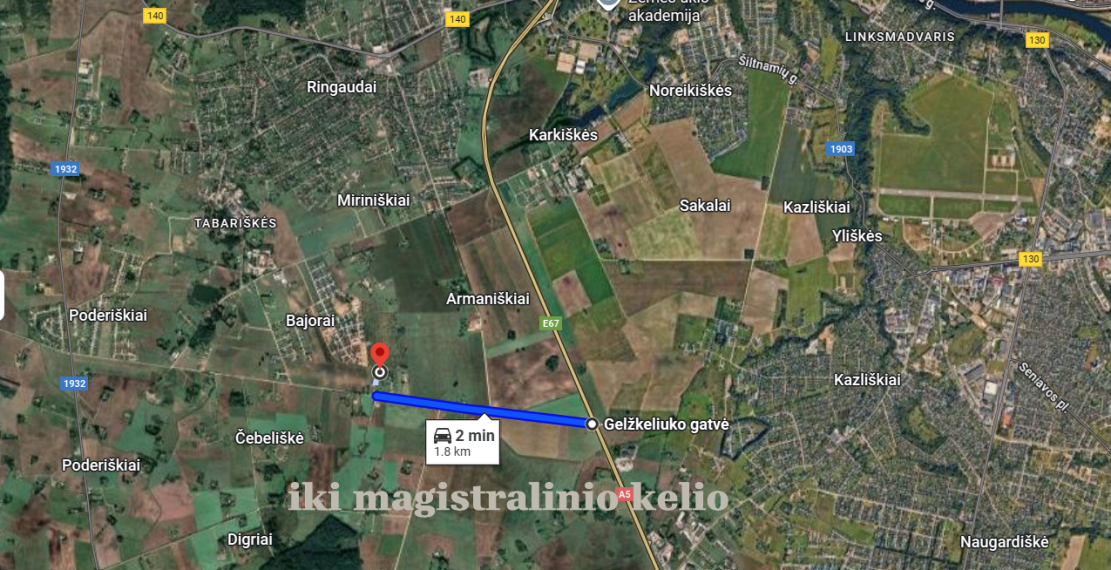 Parduodamas sklypas Palivarko g., Čebeliškės k., Kauno r. sav., 15.56 a ploto 2