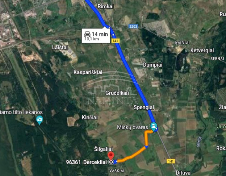 Parduodamas  sklypas Kliošių k., Klaipėdos r. sav., 12 a ploto 3