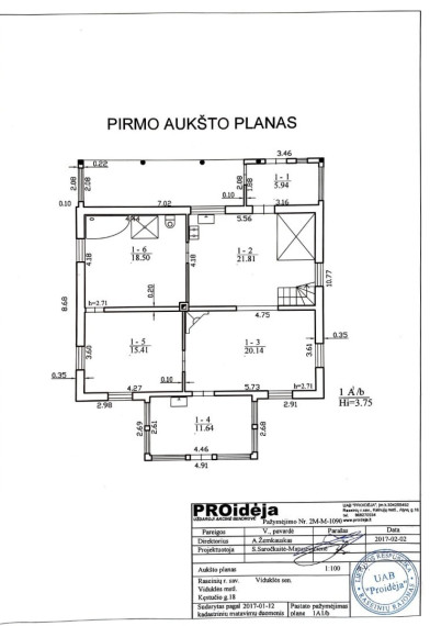Parduodamas namas Kęstučio g., Viduklės mstl., Raseinių r. sav., 152.86 m2 ploto, 1 aukštai 15