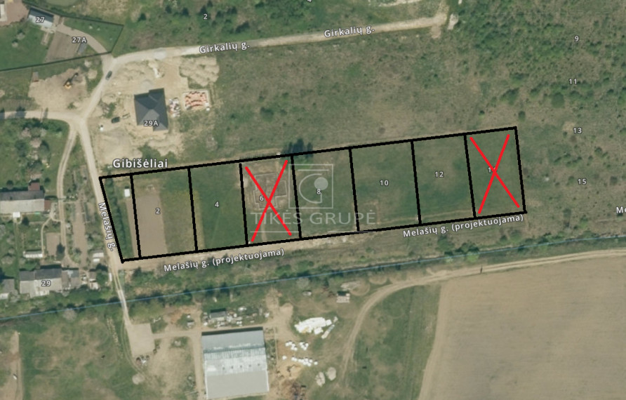 Parduodamas  sklypas Gibišėlių k., Klaipėdos r. sav., 11 a ploto 2