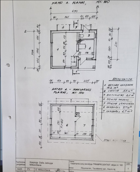 Parduodamas namas Slėnio g., Piliuonos k., Kauno r. sav., 43.35 m2 ploto, 1 aukštai 20
