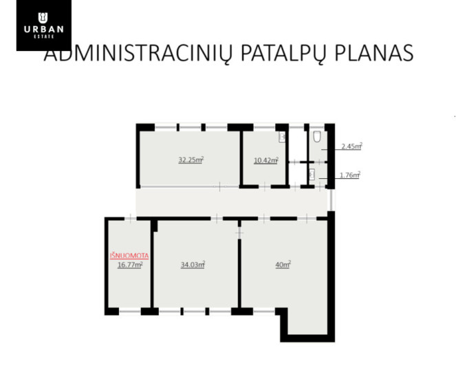 Nuomojamos patalpos Lentvario g., Žemuosiuose Paneriuose, Vilniuje, 116.7 kv.m ploto 5