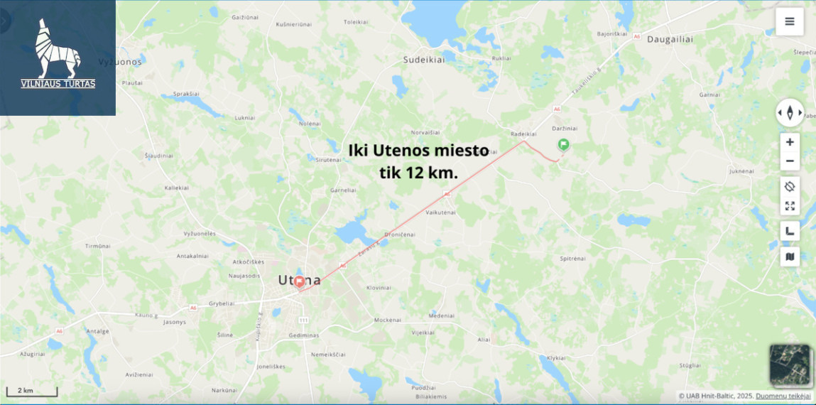 Parduodamas  sklypas Radeikių k., Utenos r. sav., 566 a ploto 2