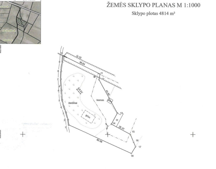 Parduodamas kitos paskirties sklypas Pievų g., Brazavo k., Kalvarijos sav., 48.14 a ploto 7