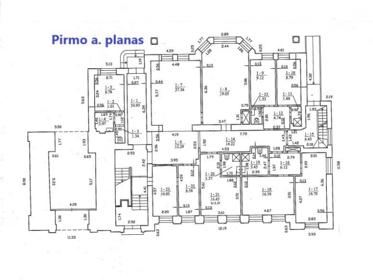 Nuomojamos administracinės, kitos paskirties, paslaugų, prekybos patalpos Rotušės a., Senamiestis, Kauno m., Kauno m. sav., 220.36 m2 ploto 16