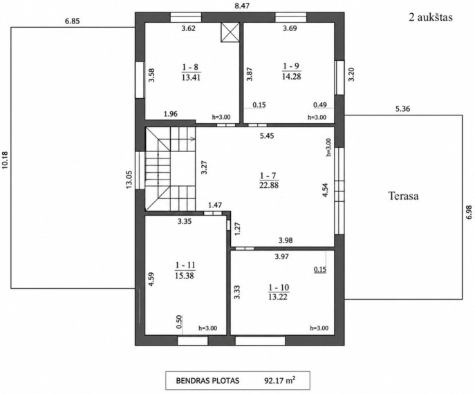 Parduodamas namas Platiniškių g., Platiniškių I k., Vilniaus r. sav., 229.61 m2 ploto, 2 aukštai 22