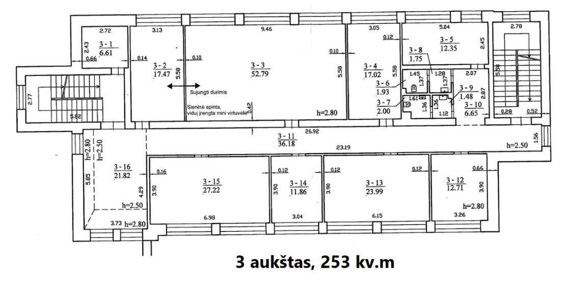 Nuomojamos administracinės patalpos Gamyklų g., Marijampolės m., Marijampolės sav., 253 m2 ploto 19