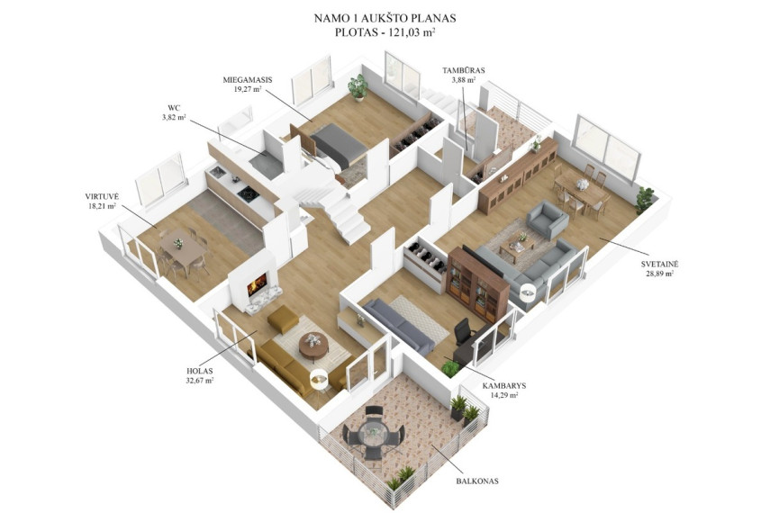 Parduodamas namas Saulėtekio g., Aukštadvario mstl., Trakų r. sav., 375 m2 ploto, 2 aukštai 33