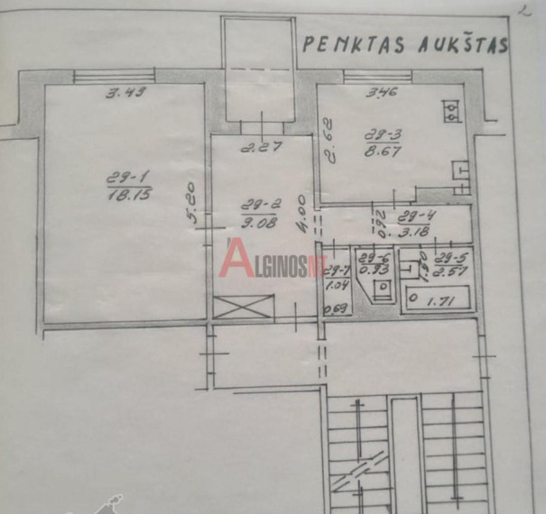 Parduodamas butas Brožynų g., Bandužiai, Klaipėdos m., Klaipėdos m. sav., 44 m² ploto 1 kambarys 11