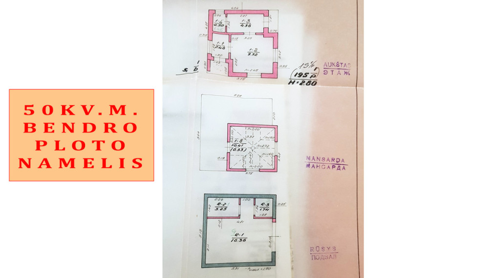 Parduodamas namas Rastinėnų k., Vilniaus r. sav., 50 m2 ploto, 1 aukštai 6