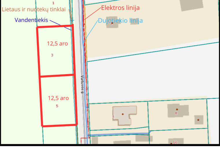 Parduodamas sklypas Varluvos g., Varluvos k., Kauno r. sav., 12.50 a ploto 7