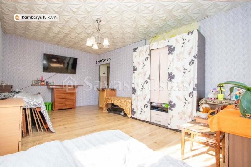 Parduodamas butas Šonos g., Šaukėnų mstl., Kelmės r. sav., 64.84 m2 ploto, 2 kambariai 4