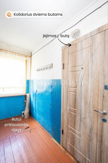 Parduodamas butas Šonos g., Šaukėnų mstl., Kelmės r. sav., 64.84 m2 ploto, 2 kambariai 12