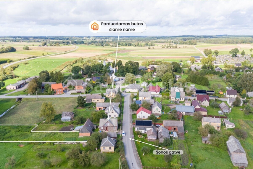 Parduodamas butas Šonos g., Šaukėnų mstl., Kelmės r. sav., 64.84 m2 ploto, 2 kambariai 21