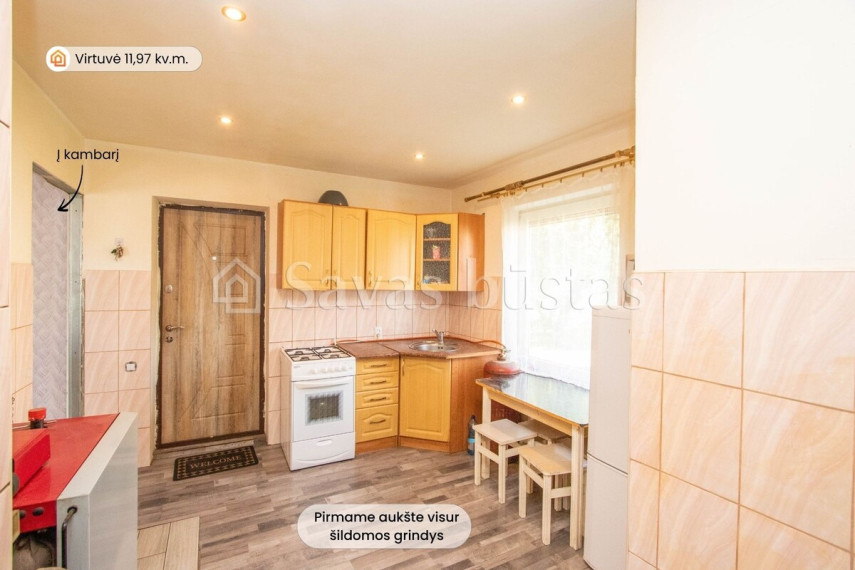 Parduodamas namas Šaukėnų mstl., Kelmės r. sav., 64.84 m2 ploto, 2 aukštai 6
