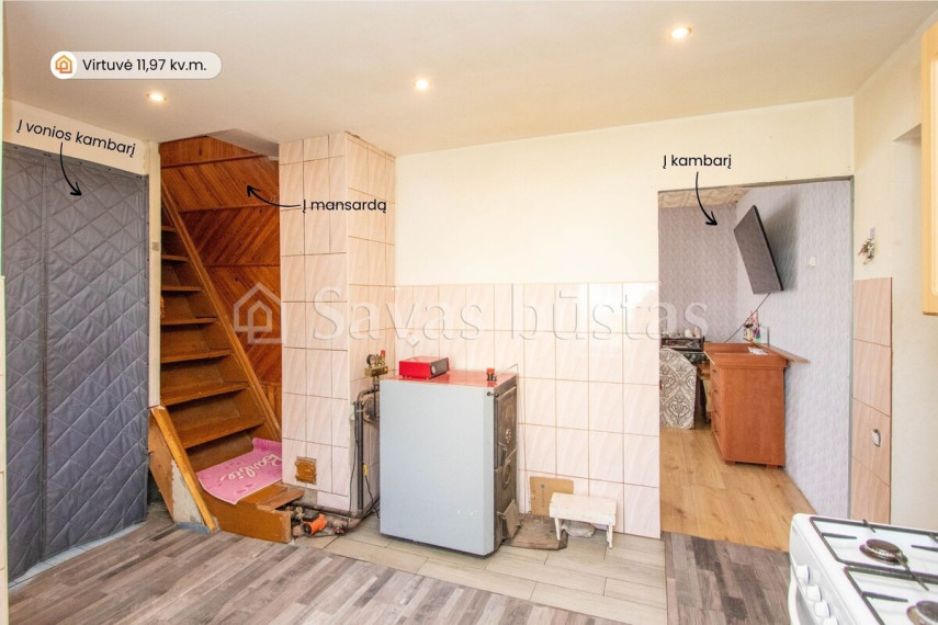 Parduodamas namas Šaukėnų mstl., Kelmės r. sav., 64.84 m2 ploto, 2 aukštai 7