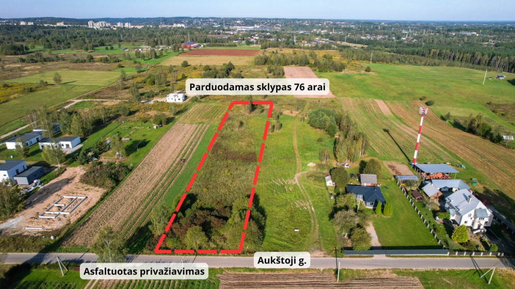 Parduodamas  sklypas Aukštoji g., Karklėnų k., Vilniaus r. sav., 76 a ploto 1
