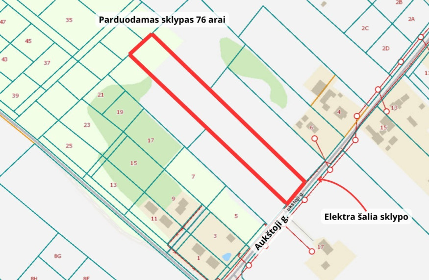 Parduodamas  sklypas Aukštoji g., Karklėnų k., Vilniaus r. sav., 76 a ploto 5
