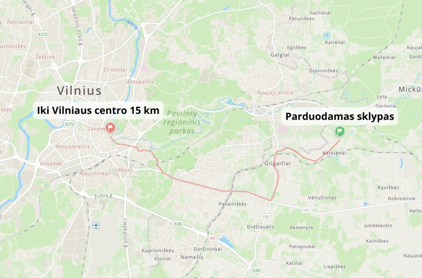 Parduodamas  sklypas Aukštoji g., Karklėnų k., Vilniaus r. sav., 76 a ploto 8