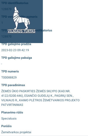 Parduodamas  sklypas Vilniaus r. sav., Gudelių k., Dvarelio 2B, 90 a ploto 30