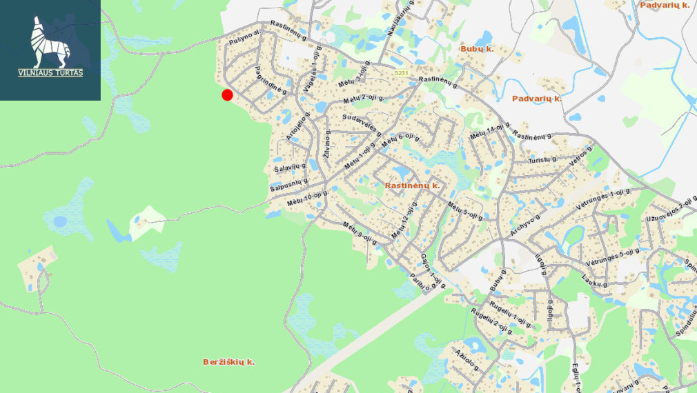 Parduodamas  sklypas Pušyno al., Rastinėnų k., Vilniaus r. sav., 12 a ploto 19