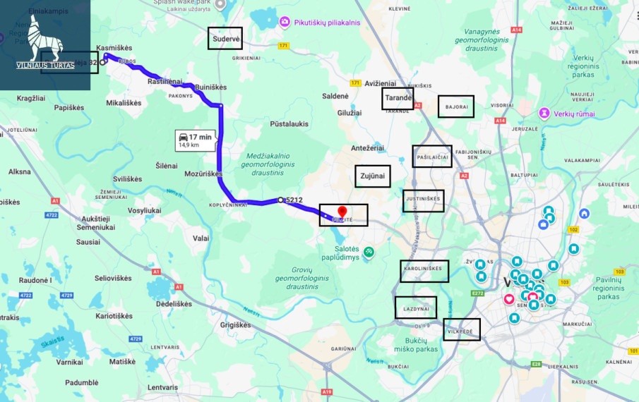 Parduodamas  sklypas Pušyno al., Rastinėnų k., Vilniaus r. sav., 12 a ploto 22