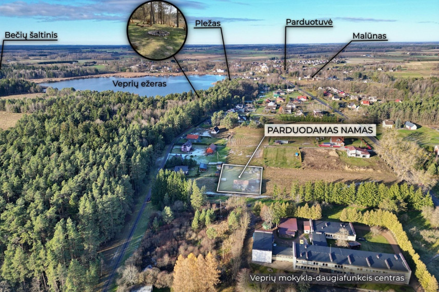 Parduodamas namas Šventosios g., Veprių mstl., Ukmergės r. sav., 82 m2 ploto, 2 aukštai 3