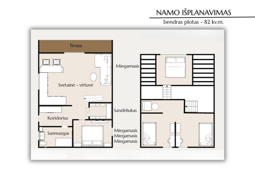 Parduodamas namas Šventosios g., Veprių mstl., Ukmergės r. sav., 82 m2 ploto, 2 aukštai 23