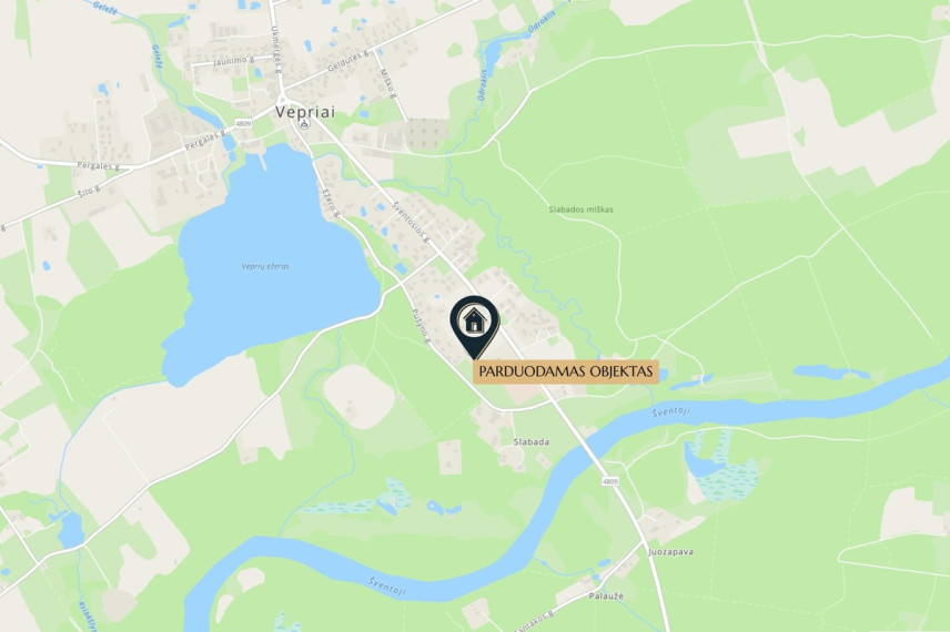 Parduodamas namas Šventosios g., Veprių mstl., Ukmergės r. sav., 82 m2 ploto, 2 aukštai 40