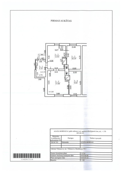Parduodamas butas Baniškių g., Naujoji Vilnia, Vilniaus m., Vilniaus m. sav., 52.38 m² ploto 3 kambariai 6