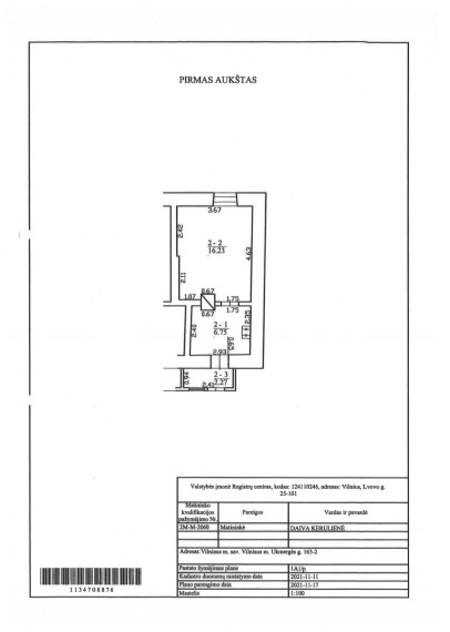 Parduodamas butas Ukmergės g., Šeškinė, Vilniaus m., Vilniaus m. sav., 25.25 m² ploto 1 kambarys 12