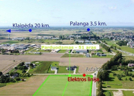 Parduodamas sklypas Babilonijos g., Vydmantų k., Kretingos r. sav., 51 a ploto