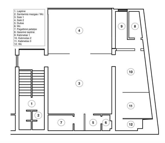 Parduodamos administracinės, paslaugų, prekybos patalpos S. Žukausko g., Šiaurės miestelis, Vilniaus m., Vilniaus m. sav., 127.11 m2 ploto 25