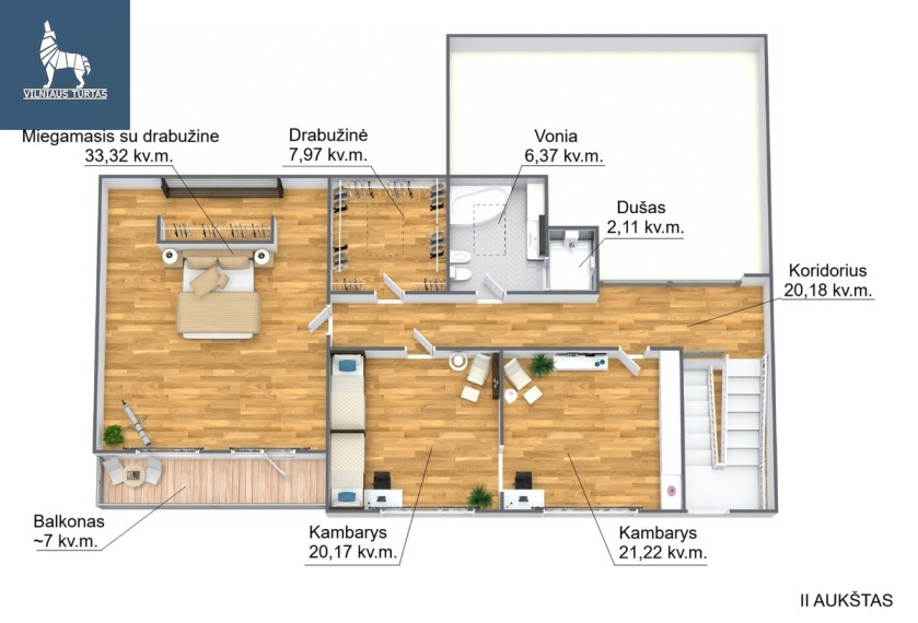 Parduodamas namas Juozo Kamarausko g., Tarandė, Vilniaus m., Vilniaus m. sav., 280 m2 ploto, 2 aukštai 30