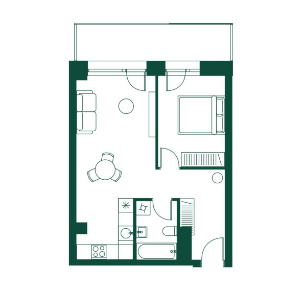 Parduodamas butas Pieninės g., Žvėrynas, Vilniaus m., Vilniaus m. sav., 46.15 m² ploto 2 kambariai 4