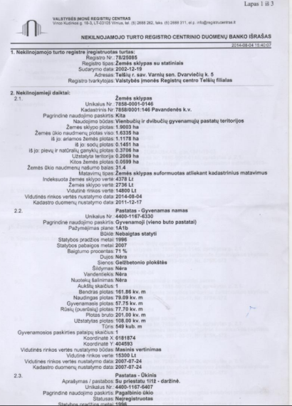 Parduodamas namas Dvarviečių k., Telšių r. sav., 161.86 m² ploto 3 kambariai 8